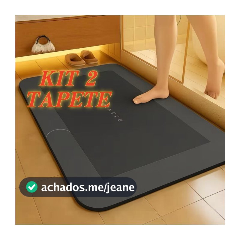 Tapete de Banheiro Absorvente Antiderrapante Secagem Rápida