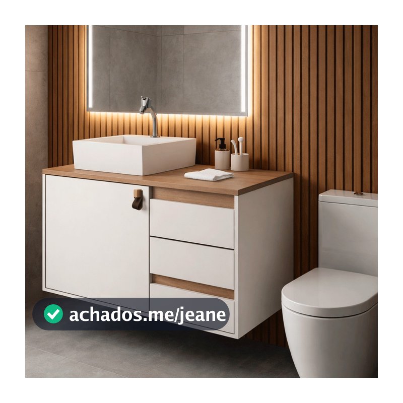 Gabinete Armario de Banheiro 100% MDF - Formara 80cm
