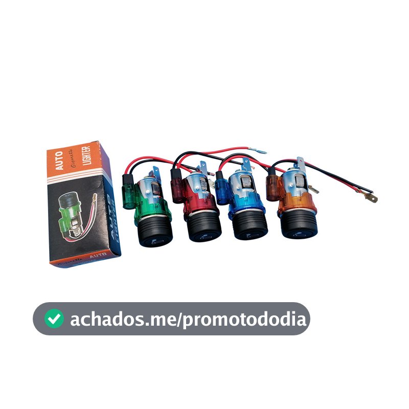 Acendedor de Carro Automotivo Isqueiro Carregador Led Celular Novo