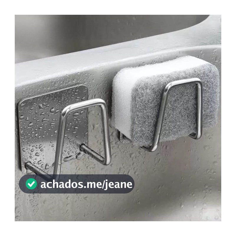 Aço inoxidável Suporte Porta Esponja para bucha de pia Prateleira de cozinha(Enviamos imediatamente)