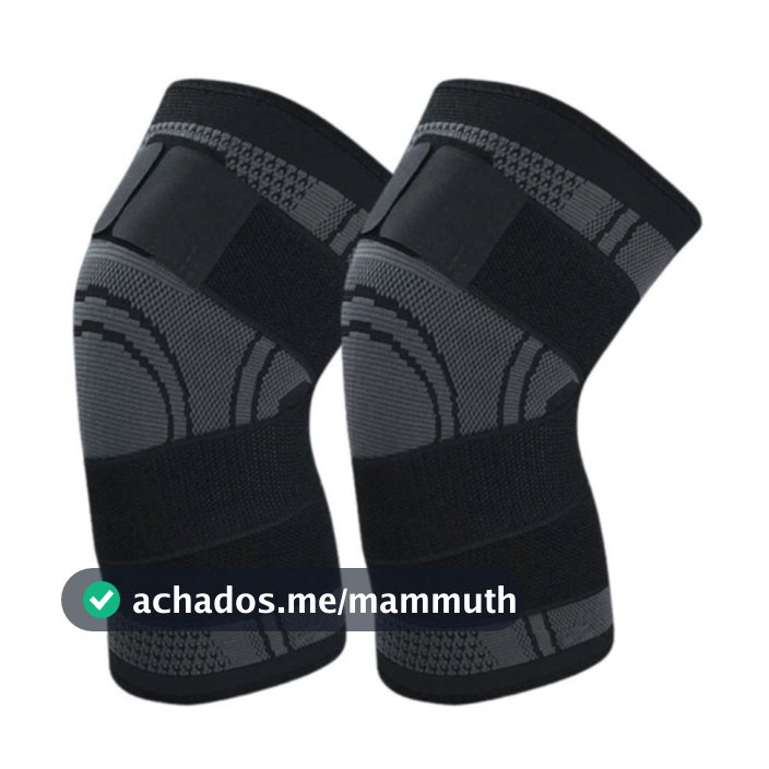 KIT 2 Joelheira Esportiva Elástica de Compressão Masculina e Feminina Basquete Voleibol Esporte
