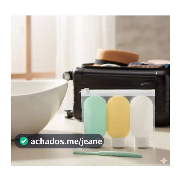 NewShow 3 Frascos 60ML Plástico Com Estojo Transparente Útil Para Viagens Dispensador
