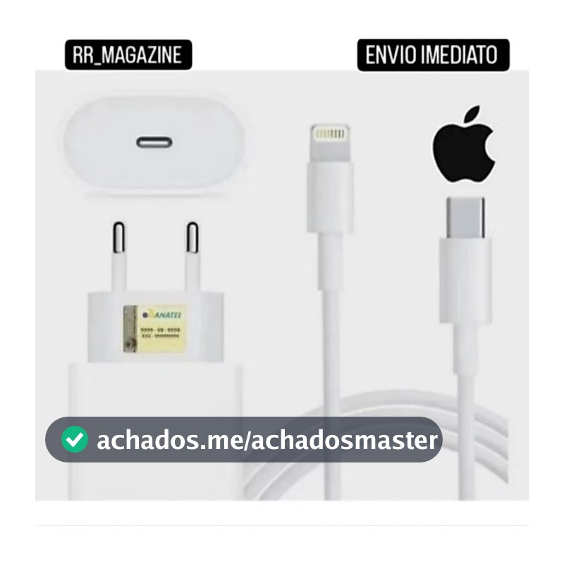 Carregador iPhone Original Completo Turbo 20w iPhone 7 8 11 12 13 14 Promax X Xr Xs