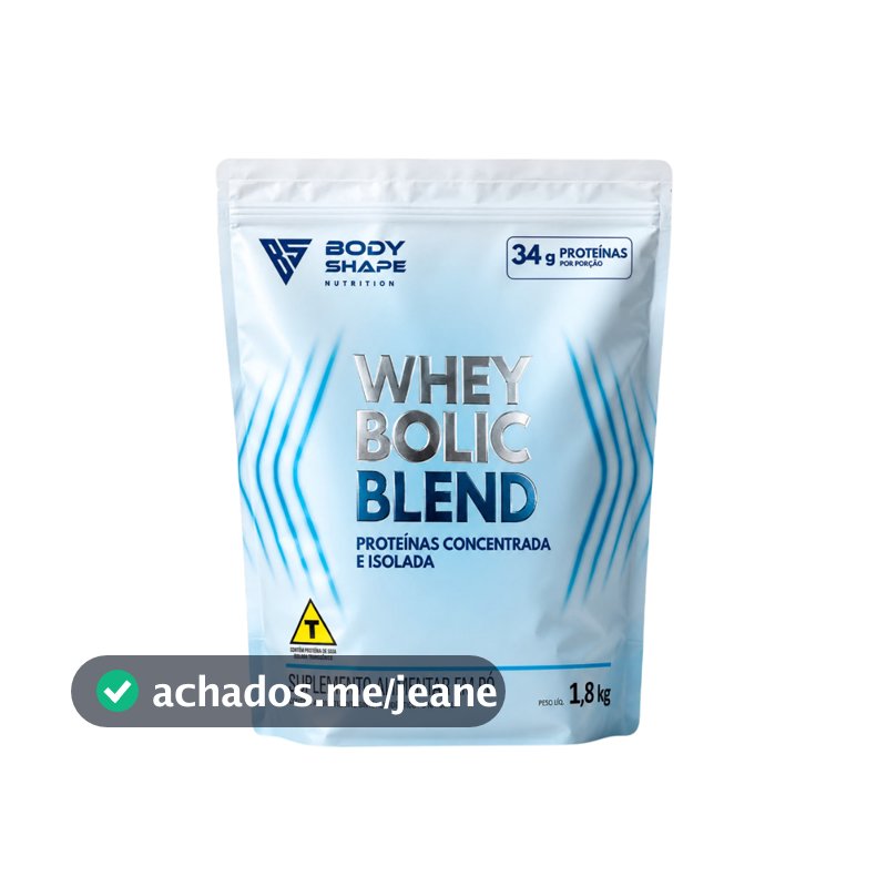Whey Protein Bolic Body Shape 1.8kg Blend Concentrado e Hidrolisado de Proteina para Ganho de Massa Muscular no Treino
