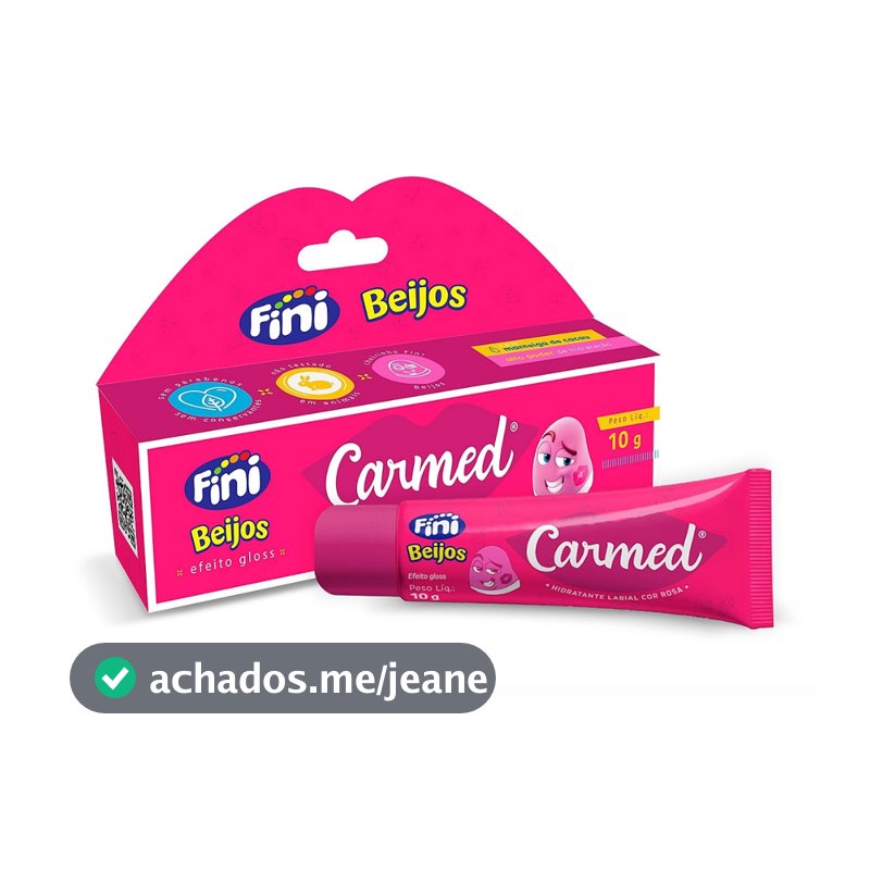 Hidratante Labial Carmed Fini Beijos com Cor Efeito Gloss 10g