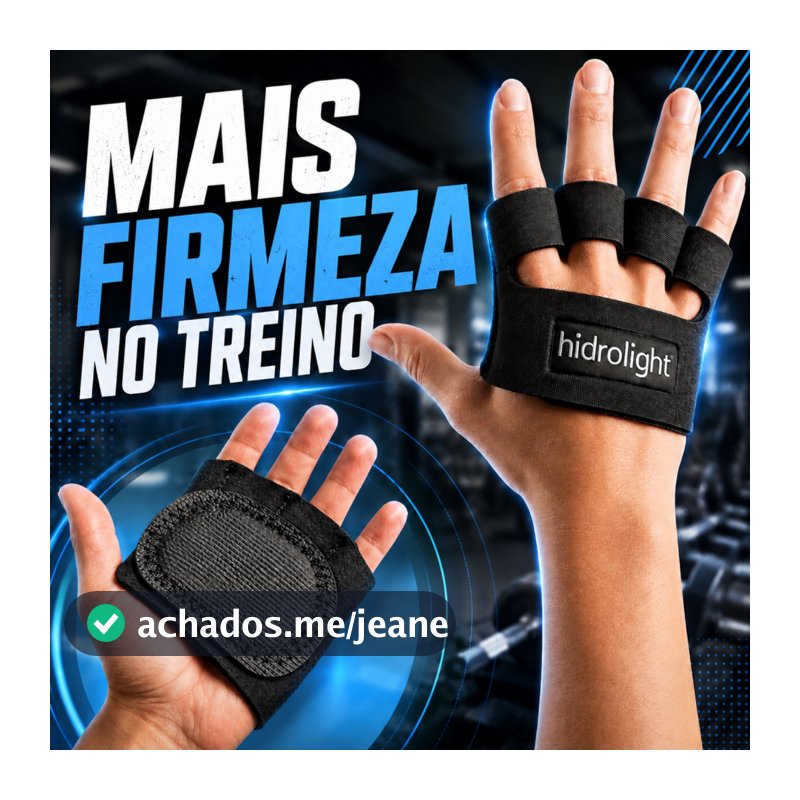 Luva Academia Musculação Hidrolight Mini Palma Neoprene Antiderrapante Protetor Palmar Crossfit Par
