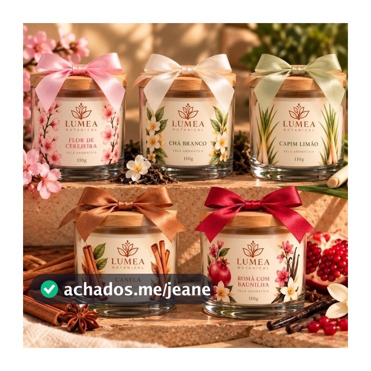Vela aromática artesanal PREMIUM 110 - Vários Aromas - Com especiarias e tampa de madeira