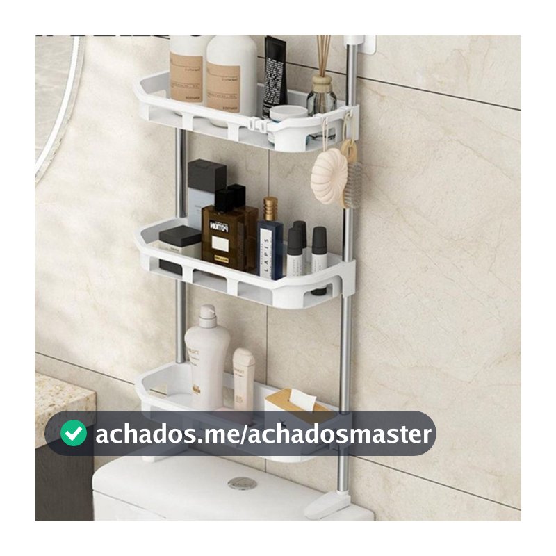 Organizador Banheiro Cozinha Prateleira 3 Andares Plástico Rígido Rack Organizador de Banheiro