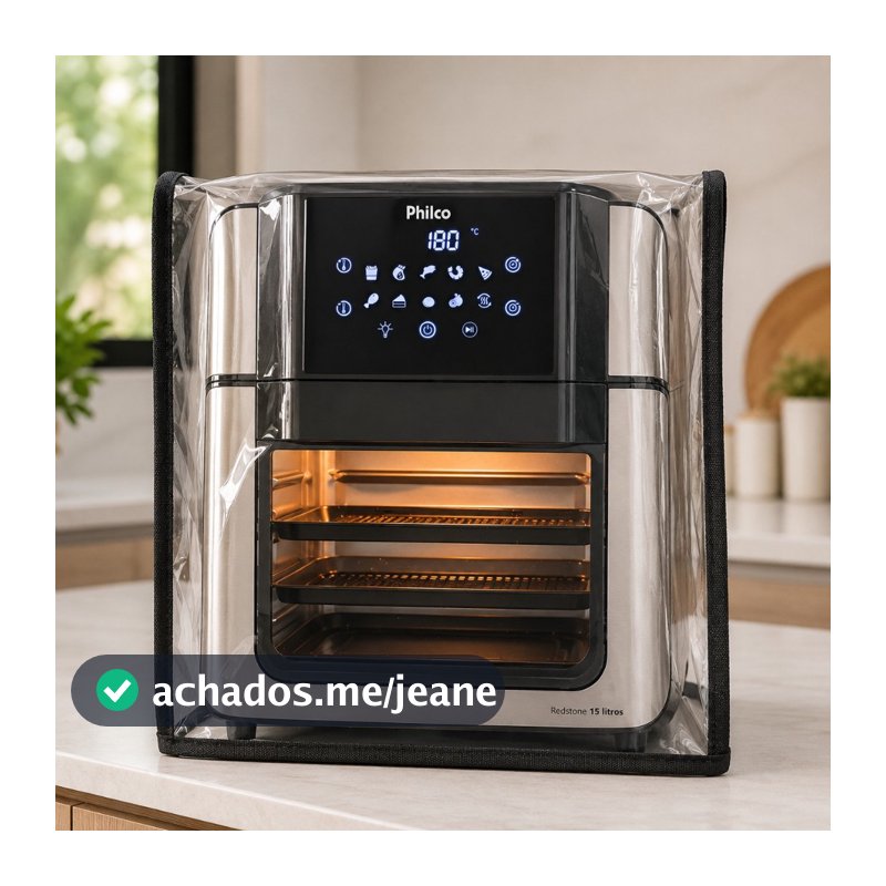 Capa Para Air Fryer Oven 12Lt a 16Lt Todas as Marcas Transparente PVC Impermeável Grosso
