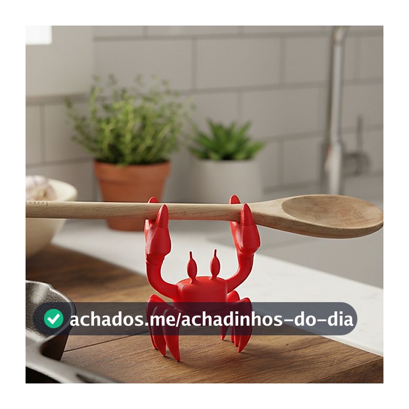 Descanso de Colher Caranguejo Criativo Cozinha Prática e Organizada