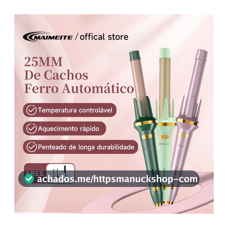 MAIMEITE Automático Giratório Modelador De Cachos Cabelo Elétrico Cerâmica Íons Negativos Ferro De Ondulação Bivolt