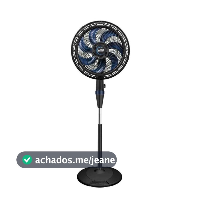Ventilador de Coluna Arno VE7C X-treme 40CM 7 Pás Preto e Azul 127V