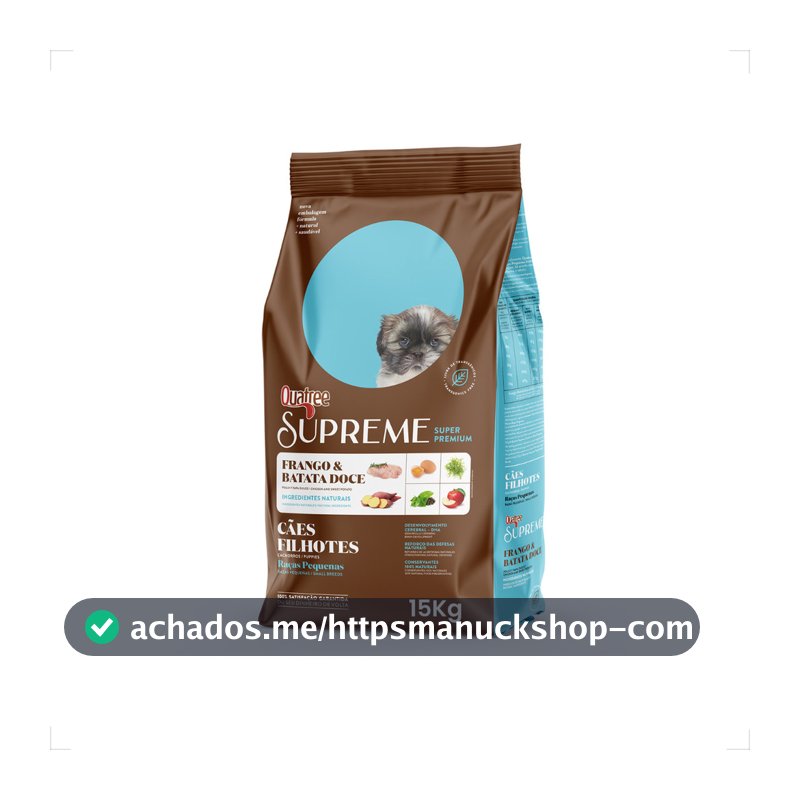 Ração Quatree Supreme Cães Filhotes Raças Pequenas - 3Kg 10,1Kg 15Kg