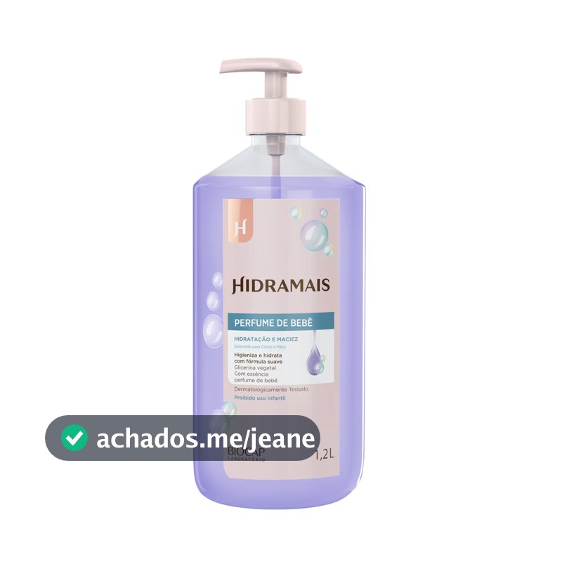 Sabonete Líquido Perfume de Bebê Hidramais 1,2L Pump Glicerina