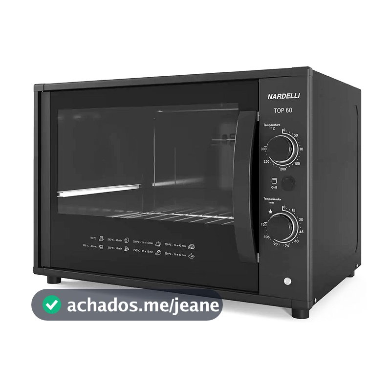 Forno Elétrico de Bancada 60 Litros Nardelli top60 Preto 127V 220V