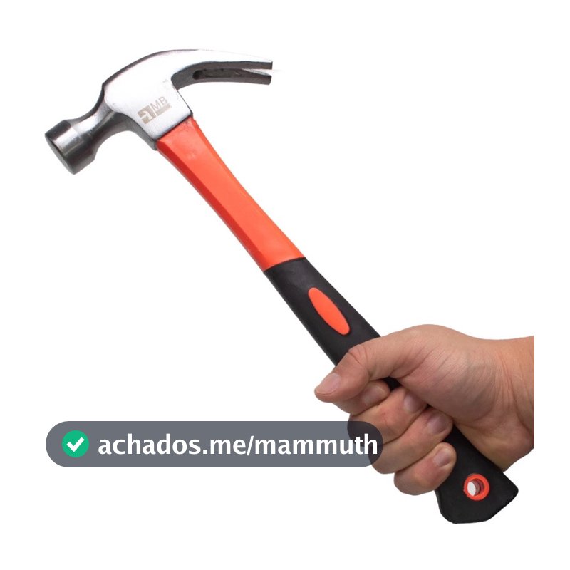 Martelo Unha Profissional Com Cabo Emborrachado Cabeça 27mm/34mm  Portátil—W-15