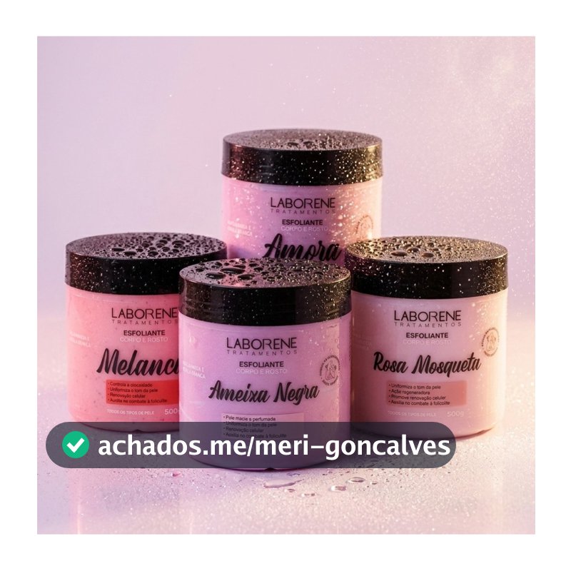 Esfoliante Corpo e Rosto Skincare 500g/Clareador Auxilia no Clareamento da Pele - Laborene