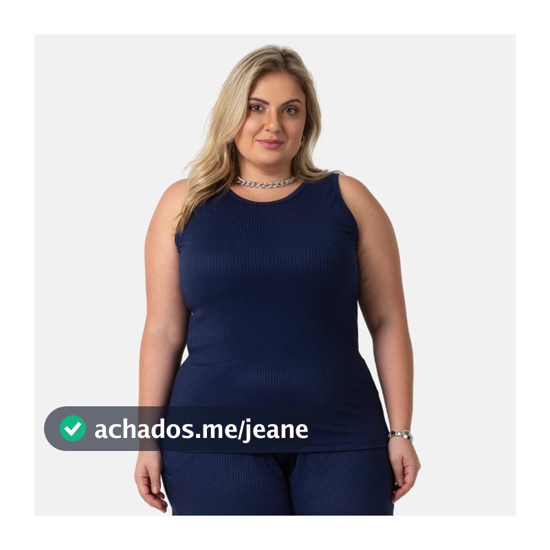Regata Feminina Plus Size Canelada Conforto Verão 1213-A