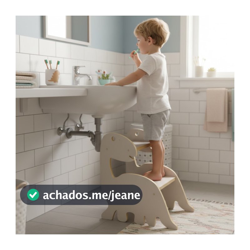 Escada Infantil Banheiro Cozinha Montessori Segura 2 Degraus