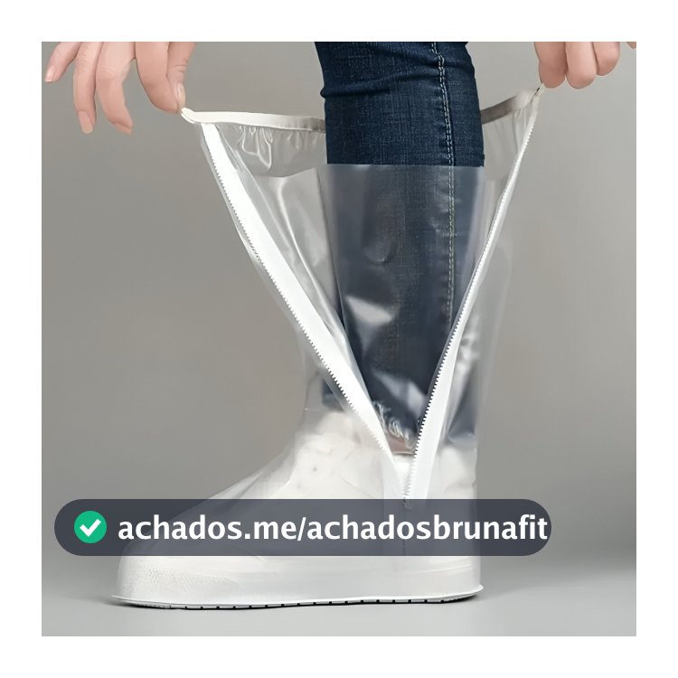 Capa Chuva Sapato Premium Protetor Pé Tênis Moto Adulto Impermeável Motoqueiro Calçado