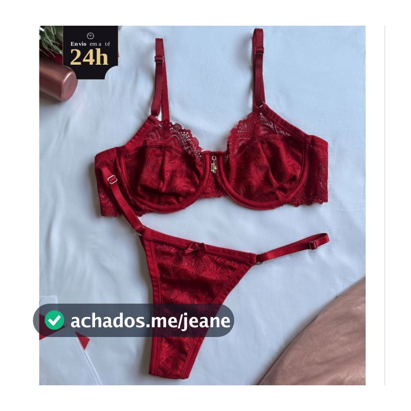 Conjunto Pérola rendado com varias cores, sutiã sem bojo rendado e calcinha semi fio