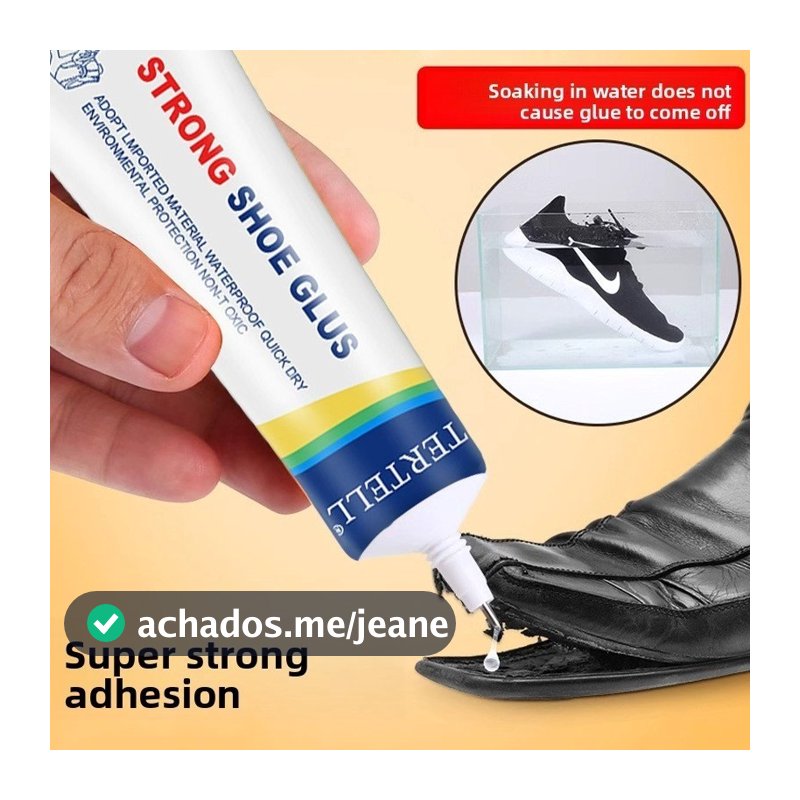 Cola forte para calçados, 60ml adesivo impermeável para reparo de sapatos de couro tênis e plásticos.cola
