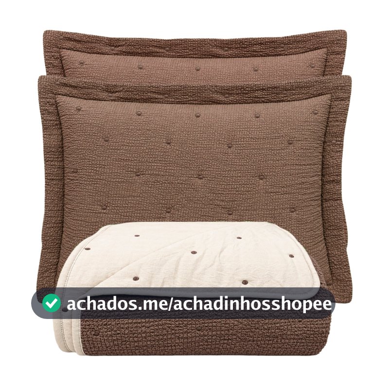 Kit Cobre Leito Percal 300 Fios Dupla Face Textura Clássico 3 Peças
