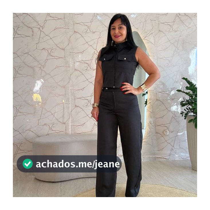 Conjunto Feminino Alfaiataria Premium Calça Pantalona E Colete Elegante CONJ NAYELY