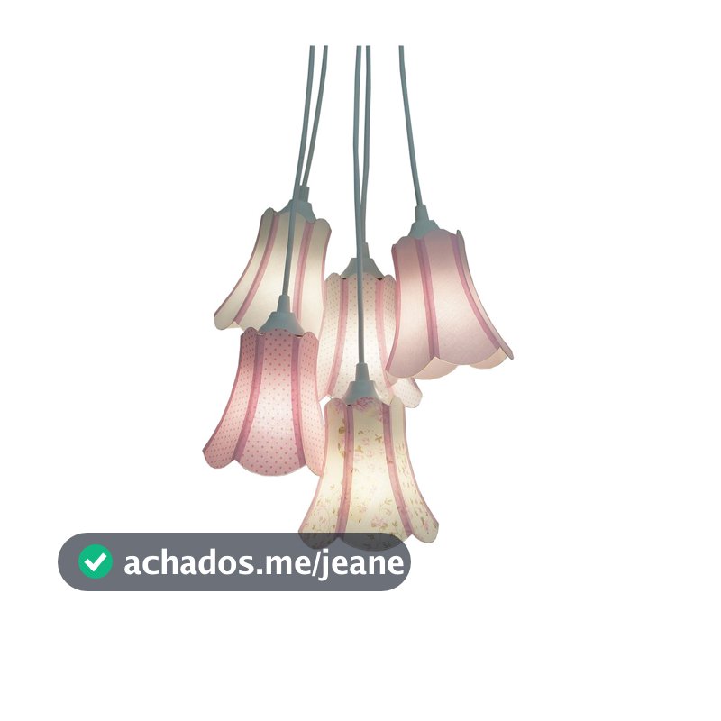 Lustre Pendente Luminária Paris Menina Tons de Rosa Bivolt