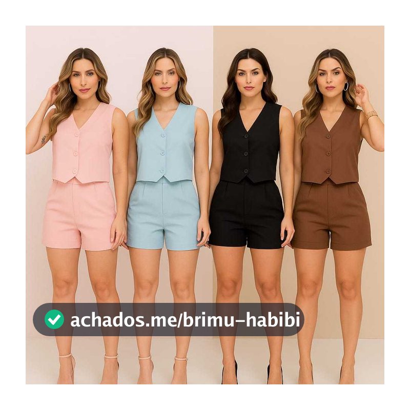 CONJUNTO FEMININO ALFAIATARIA MODA 2026