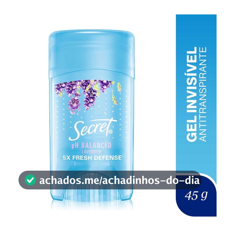 Desodorante Stick em Gel Secret Lavanda 48h 45g