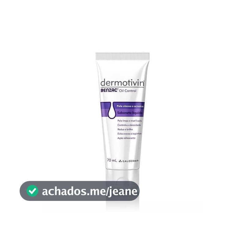 Sabonete Liquido ou Hidratante Oil Control Cleanser Dermotivin Benzac 70ML