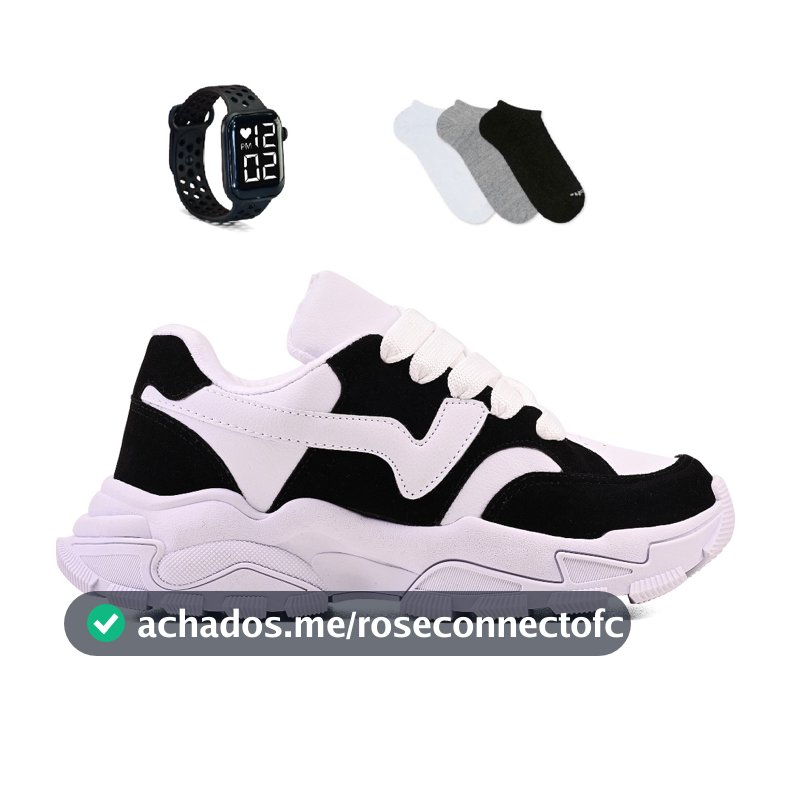 Tenis Feminino Casual Esportivo + Relogio + Meia Academia Corrida Novo Lançamento