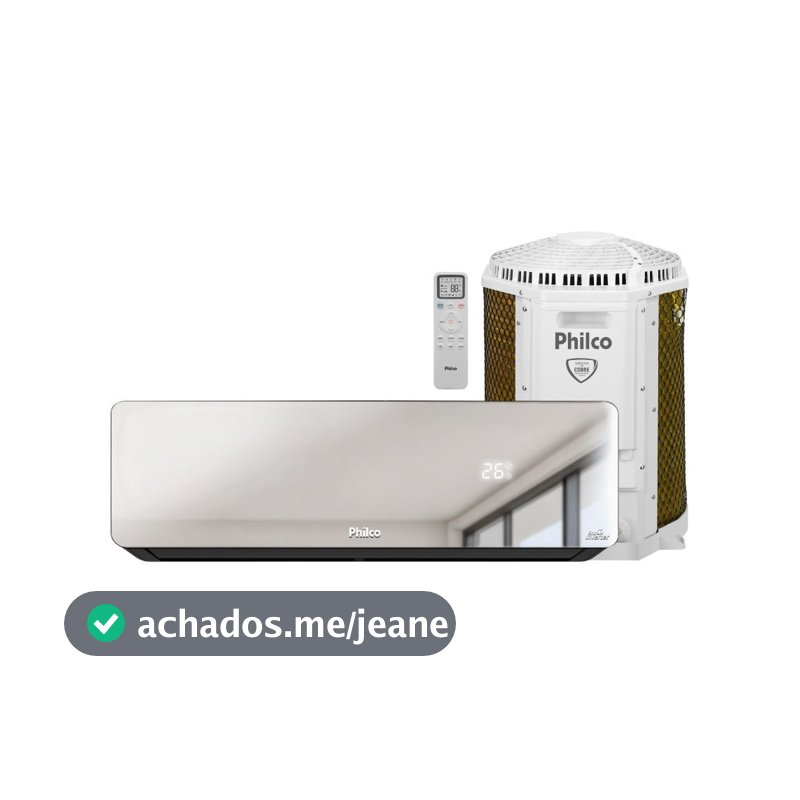 Ar Condicionado Split Inverter Philco PAC9QG Espelhado 9000 BTUs Quente e Frio 220V