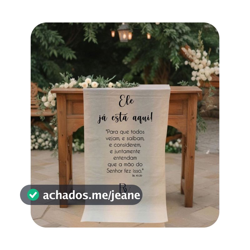 Flâmula Decorativa Personalizada Tamanho Grande Evento Casamento MakingOf Mesa Cerimonial Homenagem