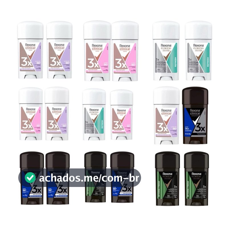 Kit Desodorante Rexona Clinical Creme 58g