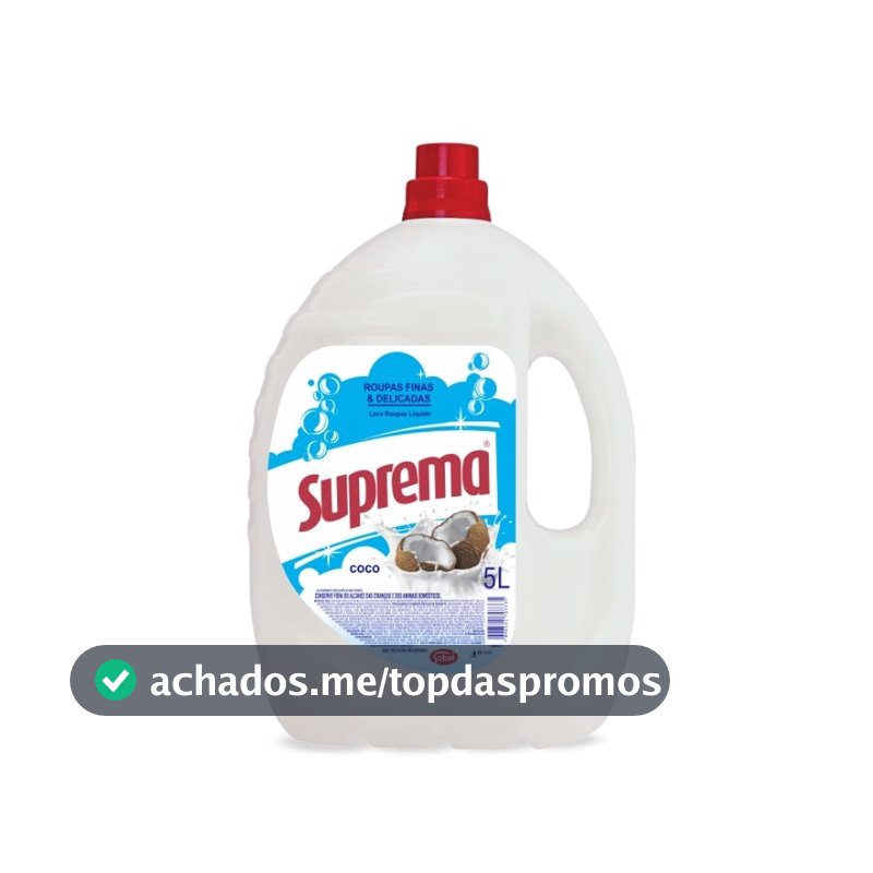 Lava-Roupas Líquido Suprema Coco Roupas Finas e Delicadas 5 Litros
