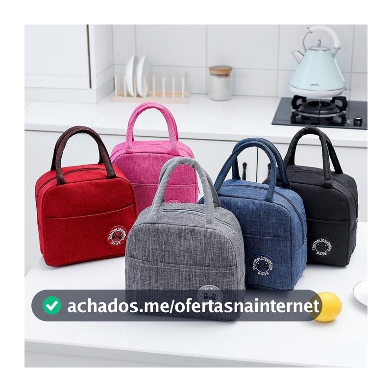 Bolsa Térmica Para Marmita Oxford Impermeável Lancheira Refeição Trabalho Escola Viagem