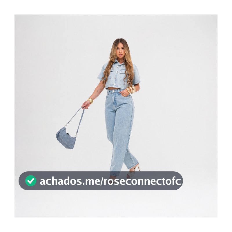 Conjunto Camisa Jeans Cropped Calça Feminina Jeans Barrel