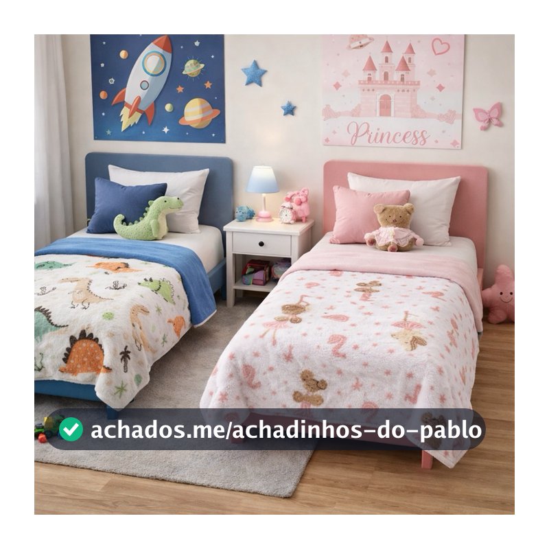 Cobertor Manta Infantil Solteiro 1,80m x  2,0 m – Cobertor Aconchegante