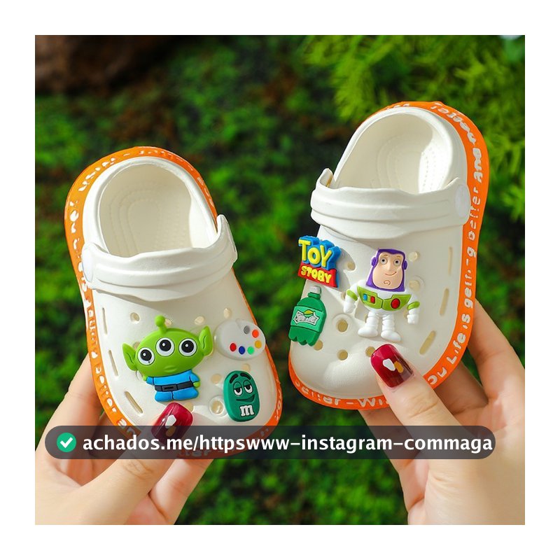 Babuche Infantil Sandálias Infantis Meninos Meninas Material EVA Sapatos infantis de desenho animado