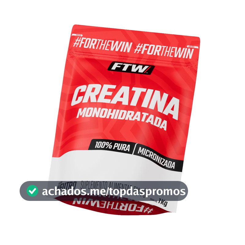 Creatina Monohidratada Pura 1kg, 500g, 700g e  300g Refil - FTW