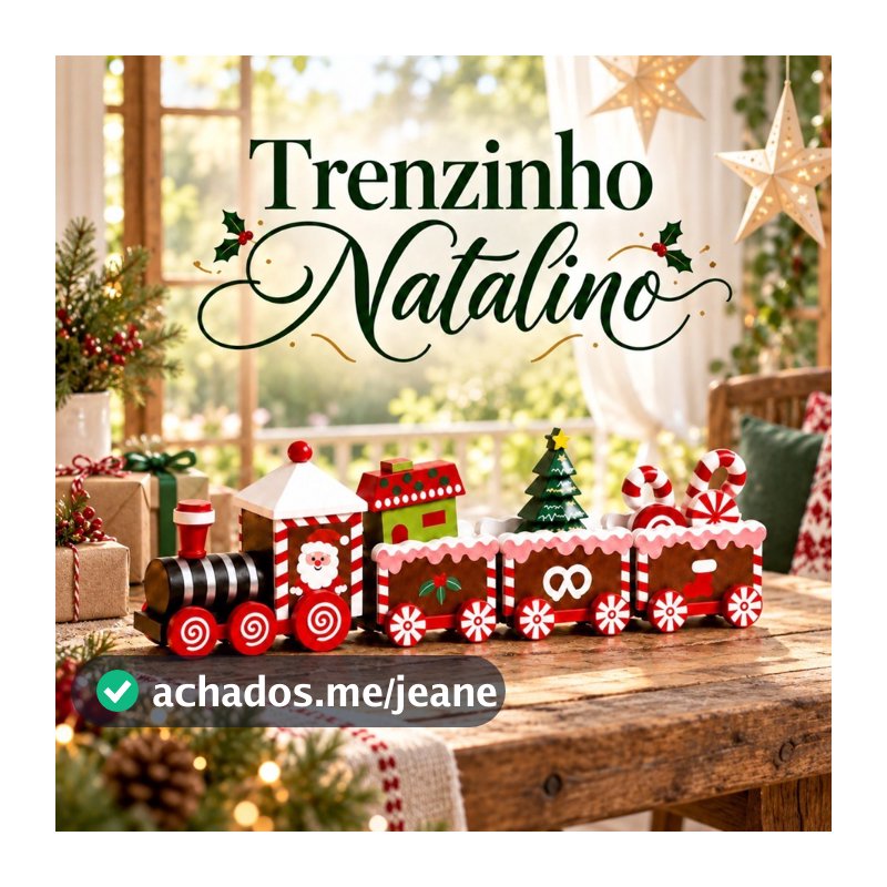 Trenzinho Natalino Decorativo Enfeite De Mesa para Natal