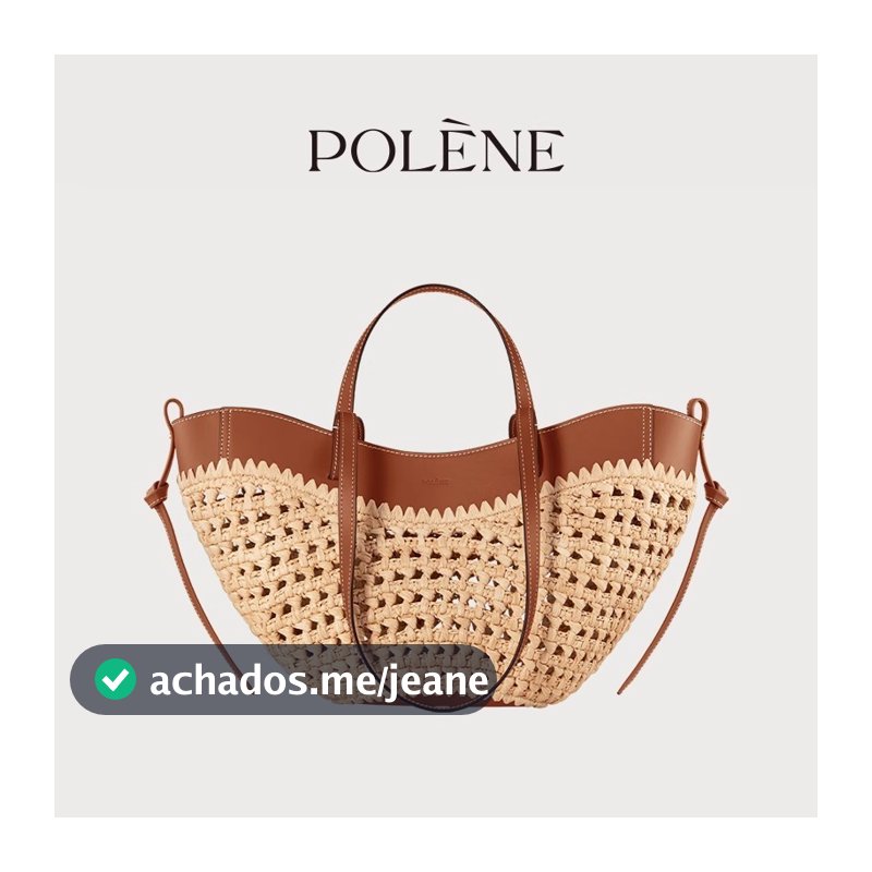 O 2025 Nova Bolsa De Tecido Portátil Polen Praia De Grande Capacidade E Ombro Único De Palha