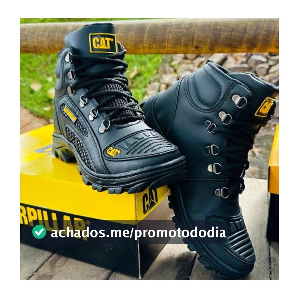Bota Coturno Masculino CAT Impermeável Palmilha de Gel Promoção