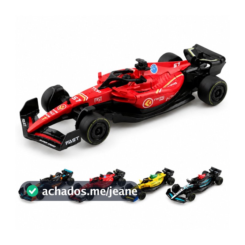 Carrinho Formula 1 Miniatura Metal Fricção Colecionavel Menino Brinquedo Corrida Racing Speed F1