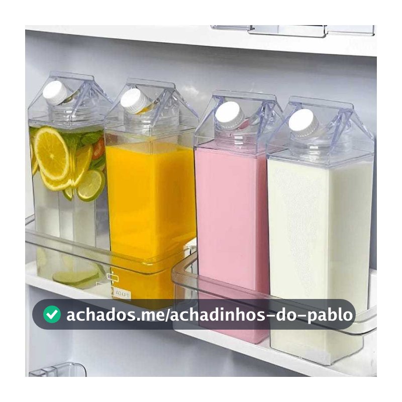 Garrafas 1000mlDe Acrílico Transparente Caixa De Leite Geladeira Leite Suco Bebidas Água Chá