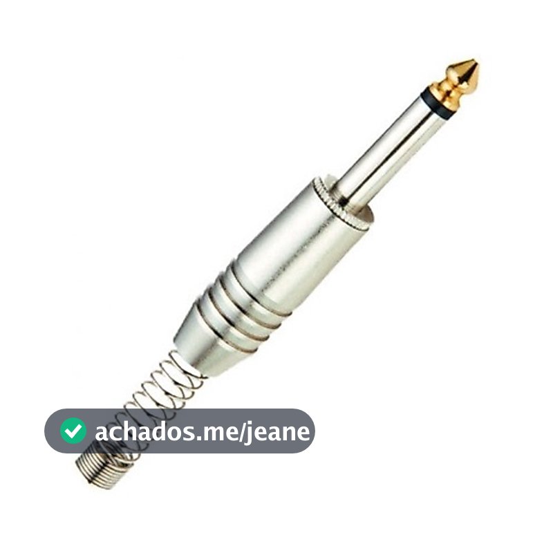 kit 20 unidades Conector P10 mono Niquelado Com Mola Oferta