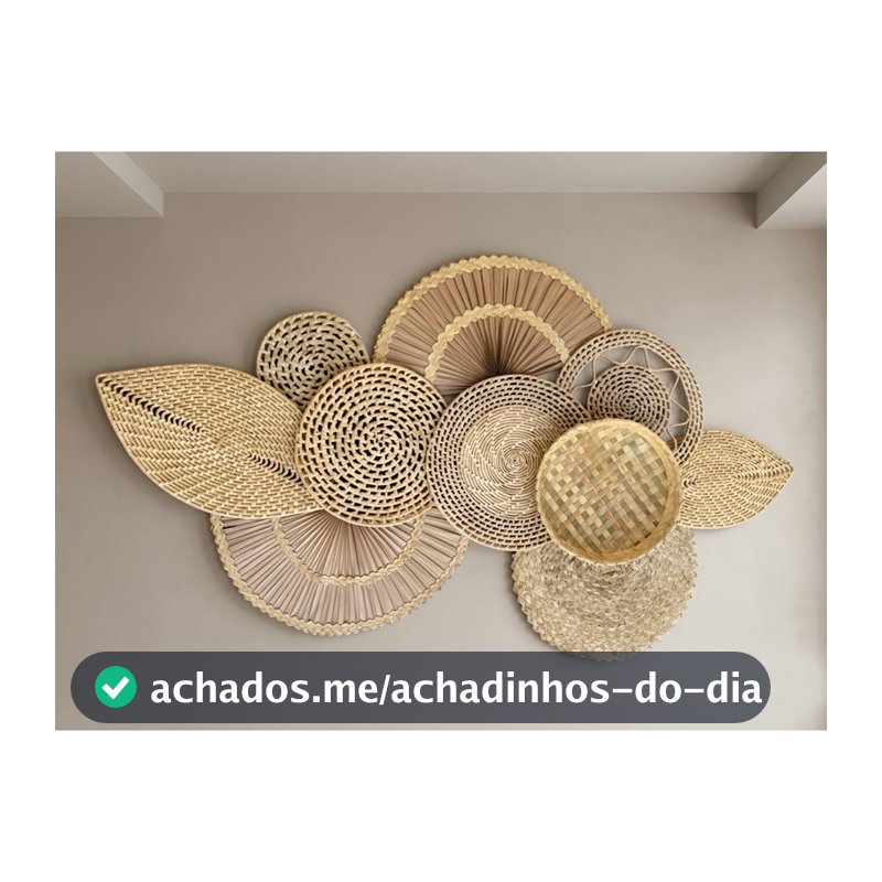 Composição de parede boho chic 10 peças