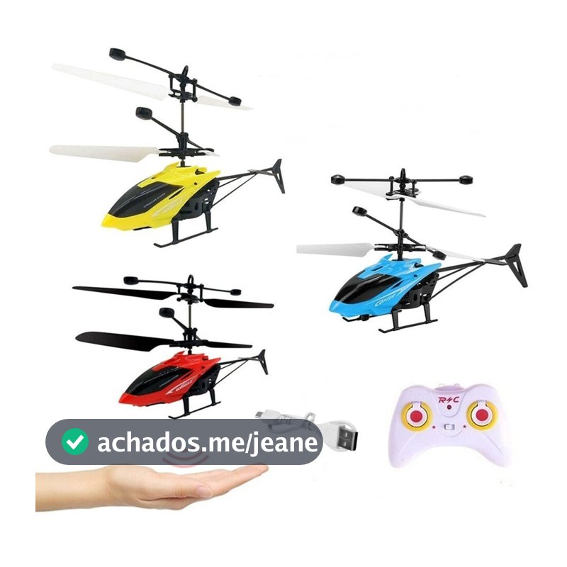 Mini Drone Helicóptero de Controle Remoto com Sensor de Mão – Ideal para Crianças e Iniciantes